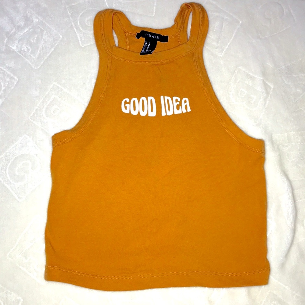 Racerback Mustard Crop Top